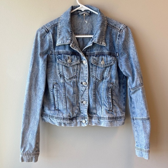Free People Light Blue Denim Jacket - Picture 1 of 6